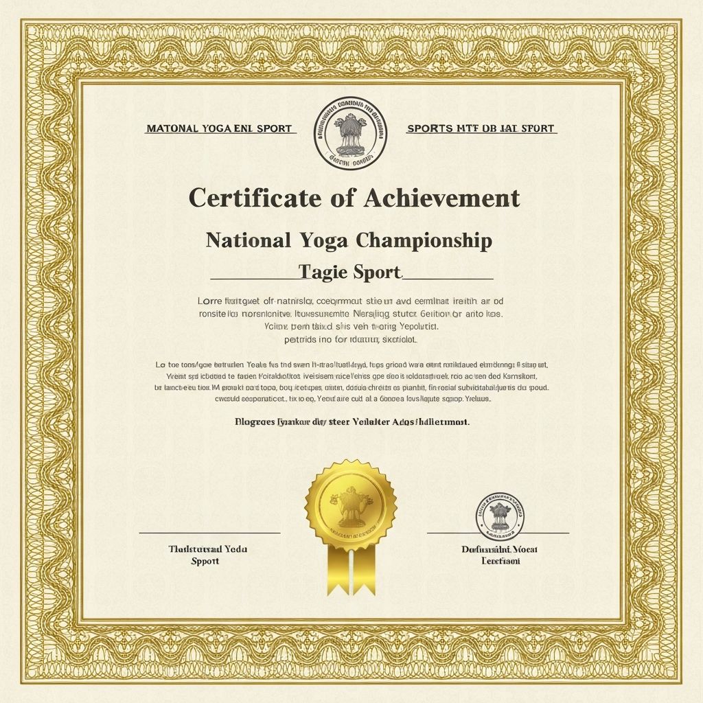 National Yoga Championship - Gold Medal